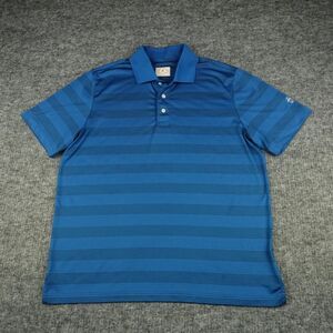 Brooks Brothers Red Fleece Polo Shirt Mens‎ Large Blue Striped Performance Golf-